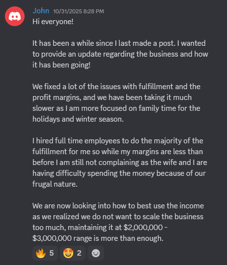 John — Discord win