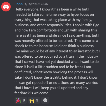 John — Discord win